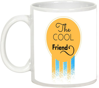 AllUPrints Friendship Fay Gifts - The Cool Friend Ever Ceramic Mug(325 ml), White