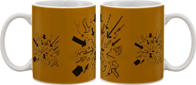 

Artifa Arrows Porcelain, Ceramic Mug(350 ml), Multicolor