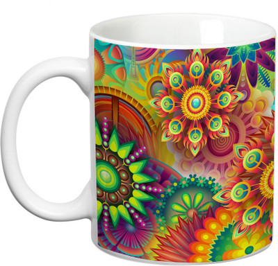 

Prithish Psychedelic Design 8 Ceramic Mug(330 ml), Multicolor