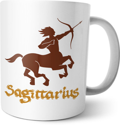 

Chiraiyaa Star Sign Sagittarius Ceramic Mug(300 ml), Multicolor