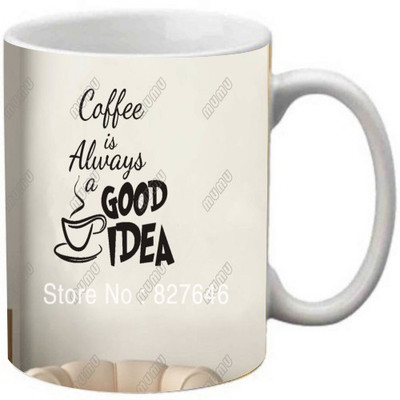 

Maison N Mode Coffee Is Always Good Idea Coffee Ceramic Mug(330 ml), Multicolor