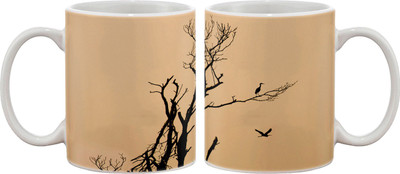 

Artifa Birds On Tree Porcelain, Ceramic Mug(350 ml), Multicolor