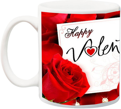 

ME&YOU Unique Gift for Husband/Wife,Boyfriend/Girlfriend;Happy Valentine's Day Printed Ceramic Mug(325 ml), Multicolor