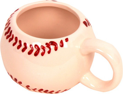 Purpledip Baseball Shaped Mug (10118) Ceramic(White, Pack of 1)