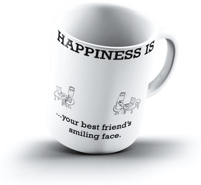 

Ucard Happiness Is1411 Bone China, Ceramic, Porcelain Mug(325 ml)