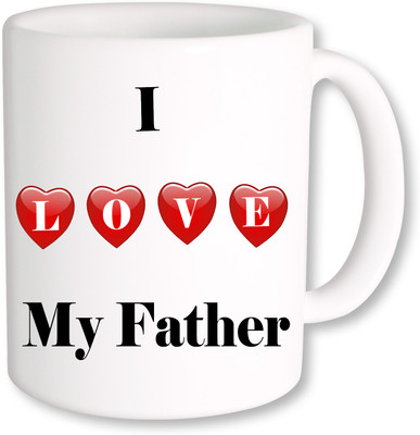 

PhotogiftsIndia I love My Father Ceramic Mug(325 ml), Multicolor