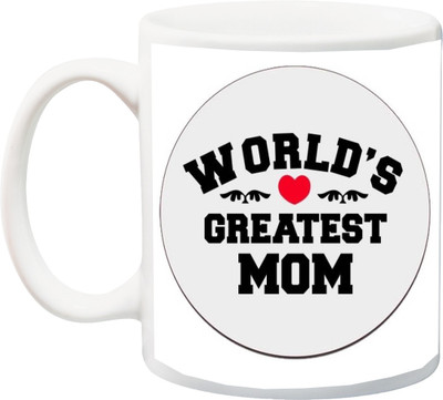 

ME&YOU Gift for Mom;Mummy/Maa;;World's Greatest Mum printed Ceramic Mug(325 ml), Multicolor