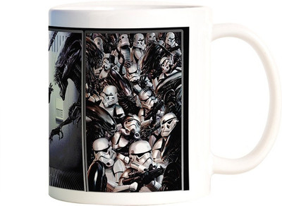 

Rangeele Inkers Stars Wars Vader Army art Ceramic Mug(300 ml), Multicolor