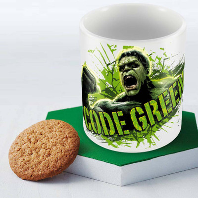 

Posterboy Code Green - Hulk Officially Licensed (Pack Of 1) Ceramic Mug(350 ml), Multicolor