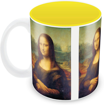 Posterboy Mona Lisa Ceramic Mug(350 ml), Multicolor