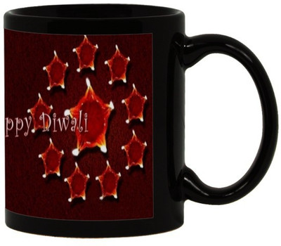 

Lolprint 85 Diwali Gift Black Ceramic Mug(325 ml)