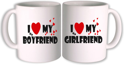

PhotogiftsIndia boyfriend girlfriend Ceramic Mug(350 ml, Pack of 2), Multicolor
