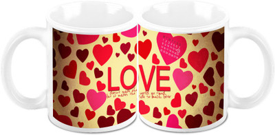 

Homesogood Celebrate Valentine's Day Everyday (Set Of 2) Ceramic Mug(325 ml, Pack of 2)