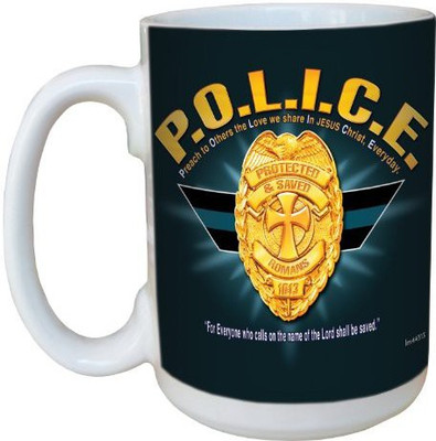 

Tree-Free Greetings Greetings lm44313 Police: Romans 10:13 Ceramic with Full-Sized Handle, 15-Ounce Ceramic Mug(60 ml), Multicolor