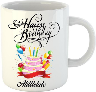 

HuppmeGift Happy Birthday Alittlelate White (350 ml) Ceramic Mug(350 ml)