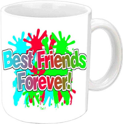 

Raj Laxmi Color Spreading Friendship White Ceramic Ceramic Mug(3.5 ml)