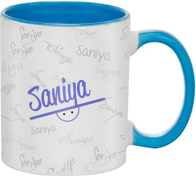 

SKY TRENDS Saniya Birthday Gift Coffee 350 ML Ceramic Mug(350 ml), Multicolor