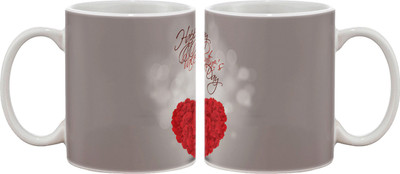 

Artifa Heart Of Roses Valentine Porcelain, Ceramic Mug(350 ml), Multicolor