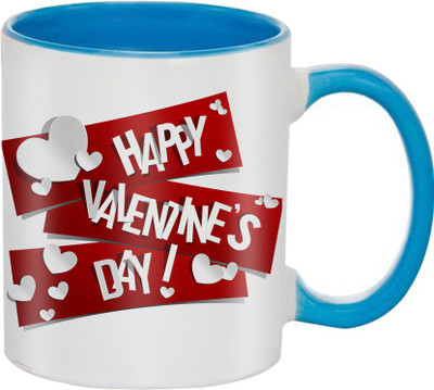 

SKY TRENDS Beautiful Special and Best Happy Valentine Gifts for Boyfriend Girlfriend Fiance Wife Husband Friends Birthday Anniversary051 Ceramic Mug(325 ml), Blue