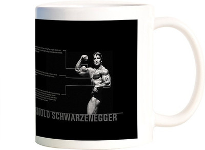 

Rangeele Inkers arnold schwarzenegger Keep Going Ceramic Mug(300 ml), Multicolor