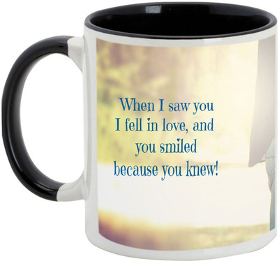 

AllUPrints Boyfriend/Girlfriend Gifts - I Fell In Love At First Sight Ceramic Mug(325 ml), Black