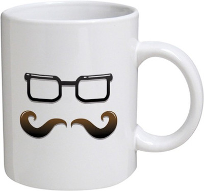 

My Bestow Gogals & Muchh - MyBestow White Plain Coffee Ceramic Ceramic Mug(320 ml), Multicolor