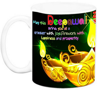 

EFW HAPPY DIWALI MULTICOLOUR FIRECRACKERS Ceramic Mug(325 ml)
