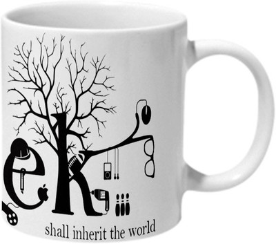 

Mooch Wale The Geek Shall Inherit The World Ceramic Mug(325 ml), Multicolor