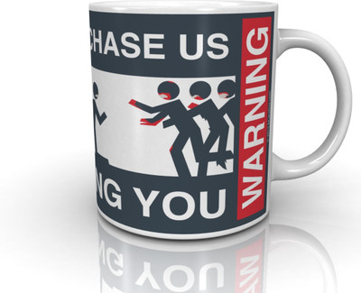 

Bcreative Zombies Chasing (Officially Licensed) Ceramic Mug(250 ml)