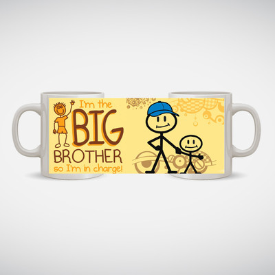 

Capturing Happiness BIG Brother Ceramic Mug(350 ml), Multicolor