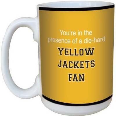 

Tree-Free Greetings Greetings lm44446 Yellow Jackets College Football Fan Ceramic with Full-Sized Handle, 15-Ounce Ceramic Mug(60 ml)