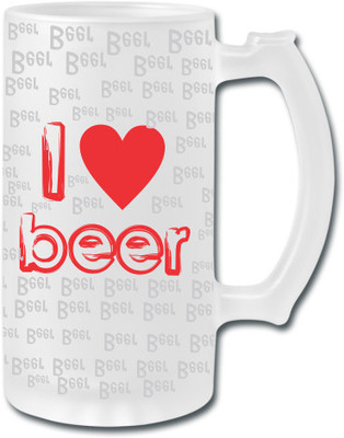 53% OFF on Printland I luv Glass Mug(500 ml)