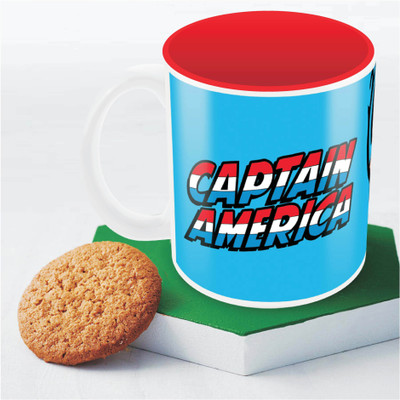 

Marvel Comics captain America Officially Licensed Ceramic Mug(350 ml), Multicolor