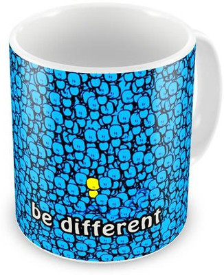 

ME&YOU Motivational Inspirational Morning Business Life Quote - Black - Be Different Coffee, 12 Oz, Perfect for Coffee and Tea Lovers - Great Cup for Him or Her At Home or Office Ceramic Mug(0.35 ml), White