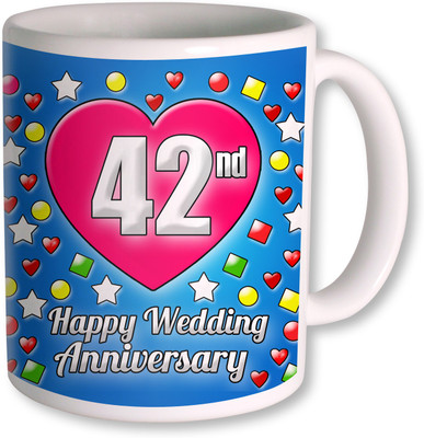 

PhotogiftsIndia Gifts For 42nd Wedding Anniversary Coffee Ceramic Mug(350 ml), White