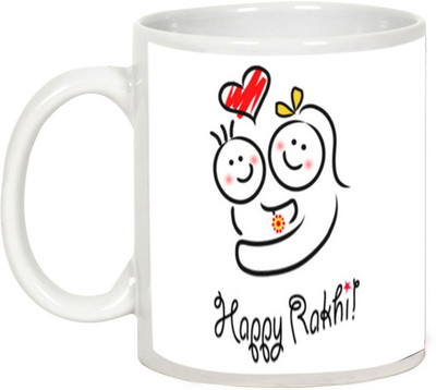 

AllUPrints Rakshabandhan Gifts - Happy Rakhi To My Sister Ceramic Mug(325 ml), White