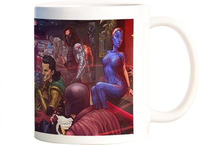 

Rangeele Inkers Villains Club Ceramic Mug(300 ml), Multicolor