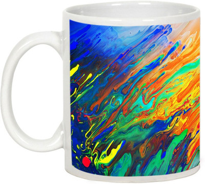 

AllUPrints Independence Day Gift - Diversity In Colors Ceramic Mug(325 ml), White