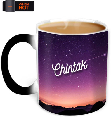 Hot Muggs You're the Magic… chintak Magic Color Changing Ceramic Mug(350 ml) available at flipkart for Rs.399