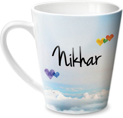 

Hot Muggs Simply Love You Nikhar Conical Ceramic Mug(350 ml)
