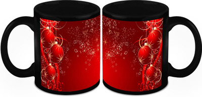 

Homesogood Sparkling Christmas Ceramic Mug(325 ml, Pack of 2)