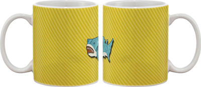 

Artifa Shark Art Porcelain, Ceramic Mug(350 ml), Multicolor