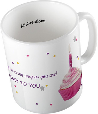 

MiiCreations Printed ,Happy Birthday To You Ceramic Mug(325 ml), Multicolor
