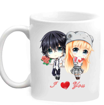

Raj Laxmi ILU With Animation Character White Ceramic Mug(350 ml)