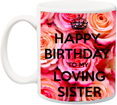 

ME&YOU Gift for Dii/Didi/Sis;Happy Birthday Ceramic Mug(325 ml), Multicolor