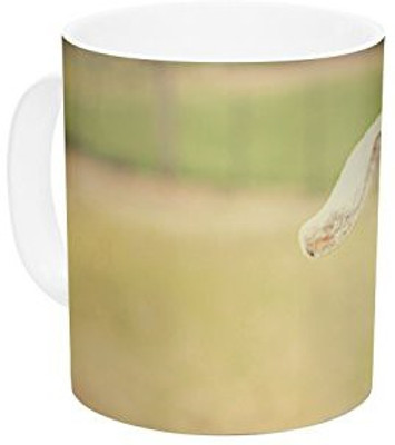 

Kess InHouse InHouse Angie Turner Happy Goat Smiling Animal Ceramic Coffee, 11 oz, Multicolor Ceramic Mug(60 ml)