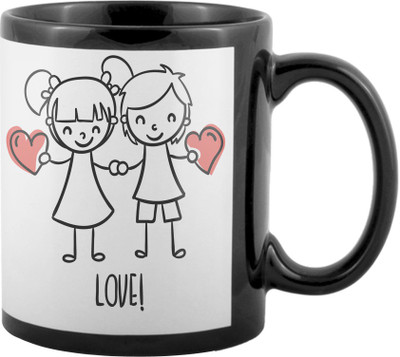 

SKY TRENDS Valentine Gifts For Special Girlfriend,Boyfriend,Wife,Husband,design 154 Ceramic Mug(325 ml), Black
