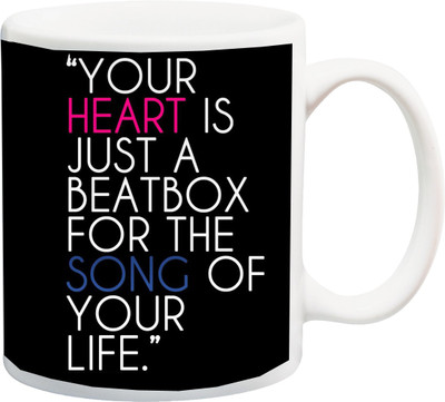 

ME&YOU Special''You heart is just a beatbox for the song of your LIFE,''HD printed Ceramic Mug(325 ml), Multicolor