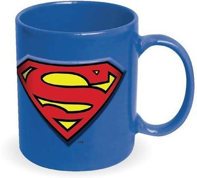 

ICUP DC Superman Embossed Logo Ceramic, 20 oz Ceramic Mug(60 ml), Multicolor