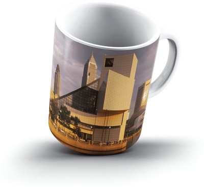 

Ucard Rock And Roll Hall Of Fame Cleveland Ohio2649 Bone China, Ceramic, Porcelain Mug(325 ml), Multicolor